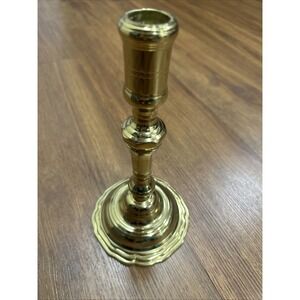 Vintage 9" Candle Holder Solid Brass Candlesticks Heavy EUC